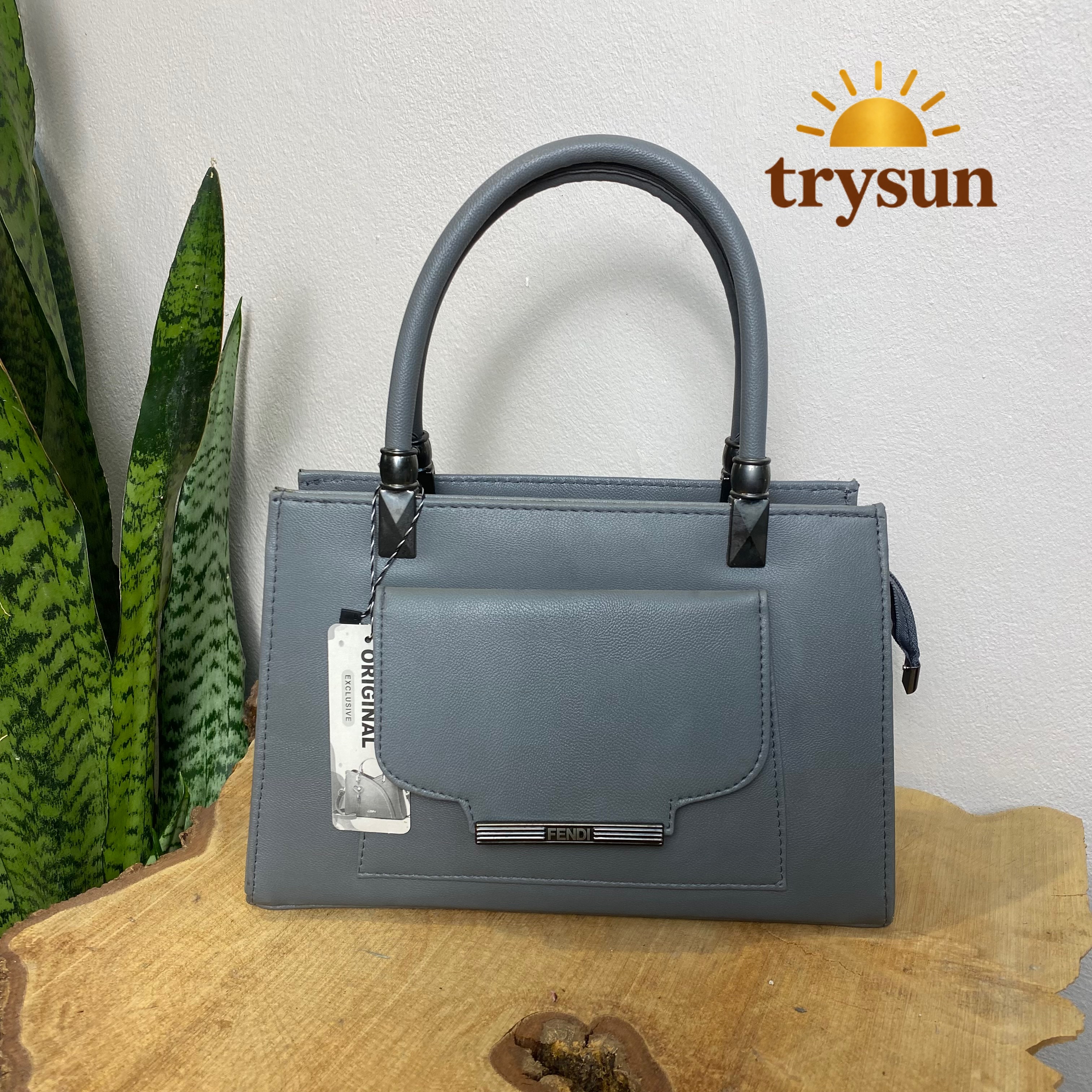 کیف دستی زنانه طوسی مدل فانوس