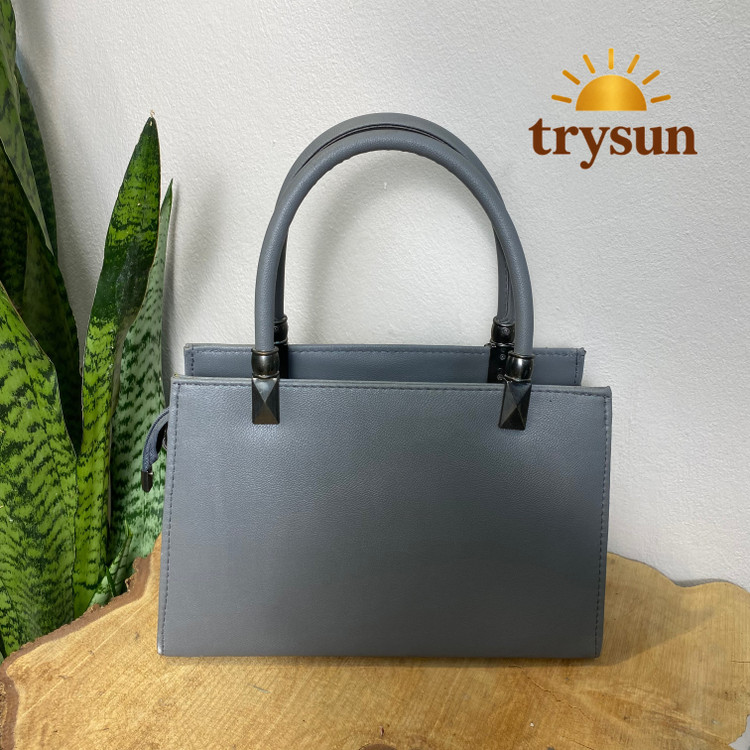 کیف دستی زنانه طوسی مدل فانوس
